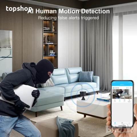 НОВА Охранителна 4K камера AOBOCAM, Wifi, 150 дни батерия, детектор за движение, нощно виждане, снимка 5 - IP камери - 50493254