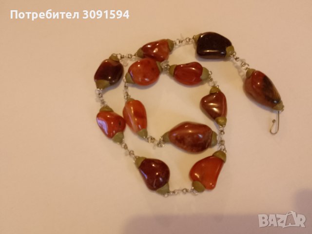 Дамска огърлица от ахат, снимка 2 - Антикварни и старинни предмети - 41191236