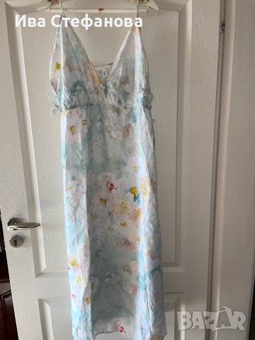 Нова разкошна XL елегантна ежедневна удобна рокля флорален десен нежни цветя , снимка 16 - Рокли - 41674883