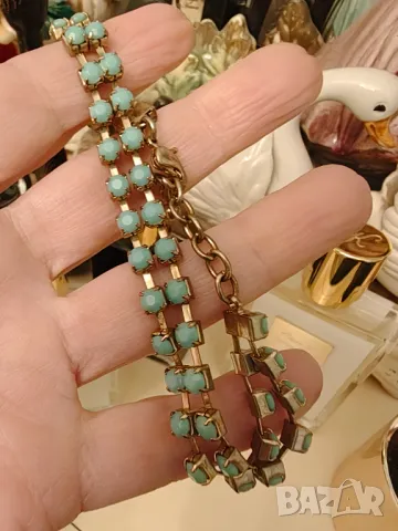 Нежна гривна с ларимар разпродажба, снимка 4 - Гривни - 49743566
