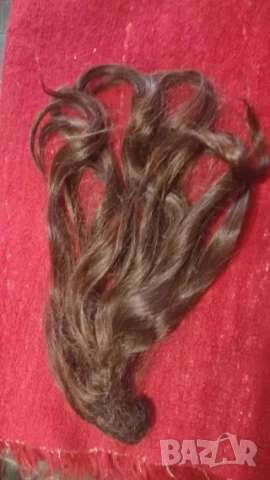 Екстеншън  естественa коса за перука  (опашка), ролки за къдрене на коса - за обем и пръчки дунапрен, снимка 3 - Аксесоари за коса - 53699285