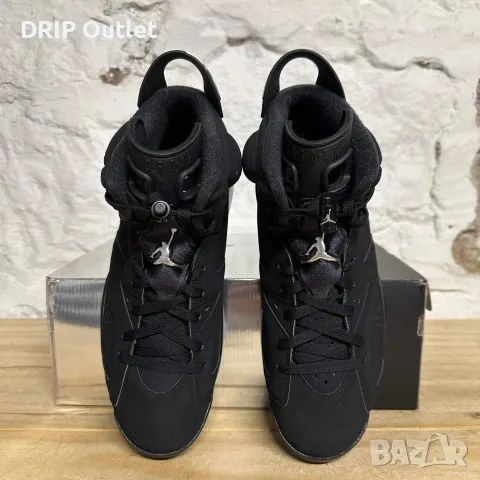 !НОВИ! Air Jordan 6 Retro | Black/Chrome | + КУТИЯ, снимка 3 - Маратонки - 55750496