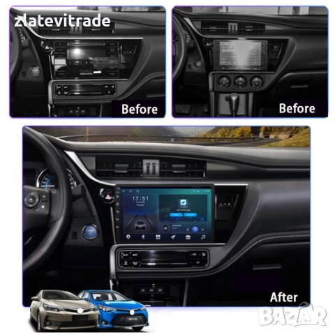 10'' TOYOTA COROLLA 2017 - 2018 НАВИГАЦИЯ АНДРОИД МУЛТИМЕДИЯ, снимка 4 - Навигация за кола - 36279285