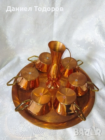 Стар Кован Меден Сервиз за - Кафе , Вино, Ракия - 8 части, снимка 9 - Сервизи - 52191164