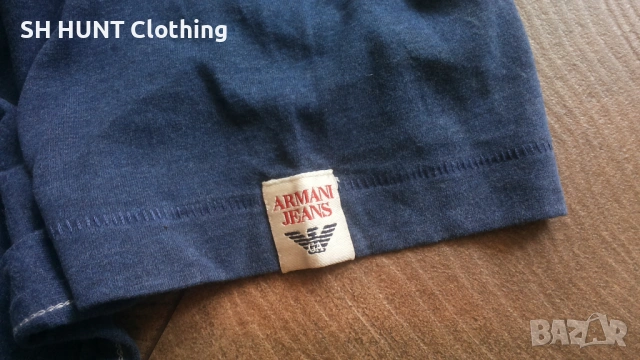 ARMANI JEANS Slim T-Shirt Original Размер M мъжка оригинална тениска 24-67, снимка 7 - Тениски - 53296359