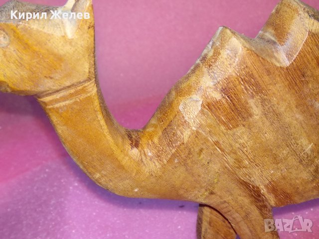 СТАРА ДЕКОРАТИВНА ДЪРВЕНА ФИГУРКА на КАМИЛА РЪЧНА ИЗАБОТКА За КОЛЕКЦИЯ УКРАСА 42869, снимка 10 - Статуетки - 44314331