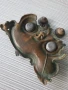 24см-1кг Art Nouveau/стара френска бронзова мастилница-двойна, снимка 3