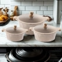 Готварски комплект касероли PEARL SERIES Lexical – Лукс, ефективност и стил в кухнята, снимка 2