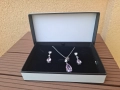 Елегантен комплект бижута Martin James (колие + обеци) в кутия, снимка 2
