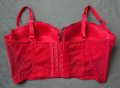 75 С размер червен къс корсет/топ/бюстие, снимка 3