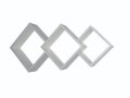 Стенна етажерка Съни в бяло, с 3 елемента, пдч, снимка 1 - Етажерки - 44667280
