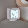 Малък електронен настолен часовник с температура влага дата сензор светещ на батерии дигитален LED, снимка 9