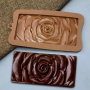 Роза цяла плочка шоколадов блок шоколад силиконов молд форма фондан шоколад гипс, снимка 4