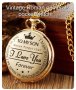 NOUSEG винтидж джобен кварцов часовник с римски цифри+ верижка , снимка 1 - Джобни - 41228584