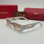 Слънчеви очила Cartier Panther Edition правоъгълни нови, черно и бяло, снимка 8
