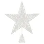 Връх за коледна елха, звезда, бял, 33см, снимка 2