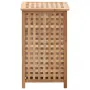 vidaXL Кош за пране 39x39x65 см масивно орехово дърво, снимка 2