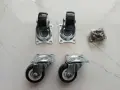 Комплект 4 броя колелца за мебели със стопер, 2 модела, колела, колело, снимка 1