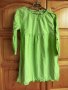 Зелена рокля на бели точки, снимка 1 - Детски рокли и поли - 34038805