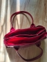 Червена италианска кожена чанта , снимка 3