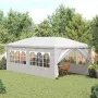 vidaXL Парти шатра, 3х6 м, бяла, снимка 2