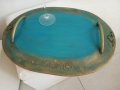 арт- плато  за сервиране в тюркоазеносиньо, снимка 2