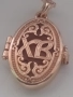 Православен ажурен руски златен  медальон за снимка с две лица, снимка 3