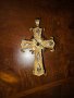 Златен кръст 18К с диаманти, снимка 5