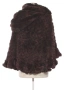 пончо с качулка естествен косъм, снимка 5