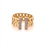 Златен дамски пръстен Tiffany 3,81гр. размер:58 14кр. проба:585 модел:16391-5, снимка 1