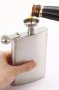 Плоска джобна метална бутилка за алкохол 200гр., снимка 2