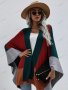 Дамска широка модна жилетка с цветни блокове, 2цвята - 023, снимка 12