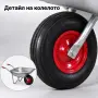 Градинска количка с метално корито и червени ръкохватки, снимка 6
