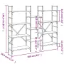 vidaXL Етажерка за книги кафяв дъб 160x28,5x136,5 см инженерно дърво, снимка 10