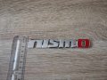 Nissan Nismo Нисмо сребрист с червено надпис стикер, снимка 3
