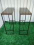 Маси и столове за хранене от дърво масив и метал цялостно заварен за дом градина бар ресторант , снимка 8