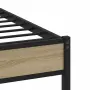 vidaXL Метална рамка за легло, без матрак, сонома дъб, 120x200 см, снимка 7