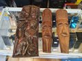 Оригинални дървени африкански маски. Купувани през 1986г. от Мозамбик. По 80лв./бр.  ( Голямата 110л, снимка 1 - Декорация за дома - 40998312