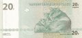 ❤️ ⭐ Конго ДР 2003 20 франка UNC нова ⭐ ❤️, снимка 3