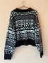 Дамска плетена блуза с цип отпред в черно и бяло 🖤🤍🖤🤍🖤🤍🖤🤍🖤🖤, снимка 5