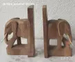Голям стар дървен ограничител за книги, фигура, дърворезба Bookend, снимка 12