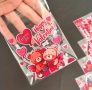 50 бр Валентин Valentine прозрачни опаковъчни пликчета торбички за дребни сладки ръчна изработка, снимка 2