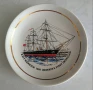 Рядка колекционерска порцеланова малка чиния.Първият британски броненосец HMS Warrior, 1860 г. Англи, снимка 1