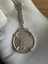 Сребърен ключодържател със Сребърна гръцка монета, снимка 4
