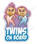 Стикер Twins on board - близнаци на борда, снимка 1