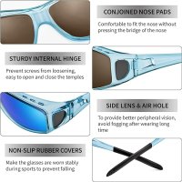 Слънчеви очила URUMQI над диоптрични очила, поляризирана UV 400 защита, снимка 3 - Слънчеви и диоптрични очила - 42281789