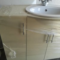 Шкаф за баня с вградена мивка и със смесител, снимка 4 - Шкафове - 42599845