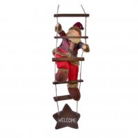 Коледна декоративна стълба, Дядо Коледа, 60см., снимка 1 - Декорация за дома - 34740053