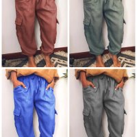 Дамски панталон с капаци и странични джобове, 4цвята - 023, снимка 1 - Панталони - 41846953