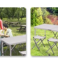 Сгъваема градинска маса със 4 стола , снимка 4 - Къмпинг мебели - 41980965